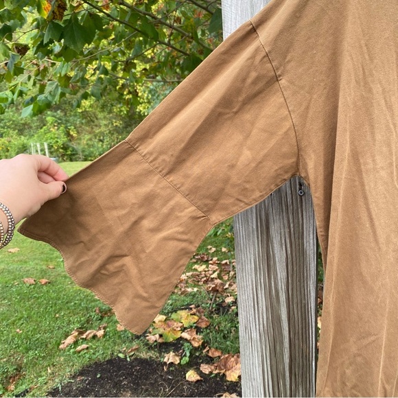 ZARA Women’s Asymmetrical Casual Brown Women's Shirt Dress Oversized S - Picture 2 of 6